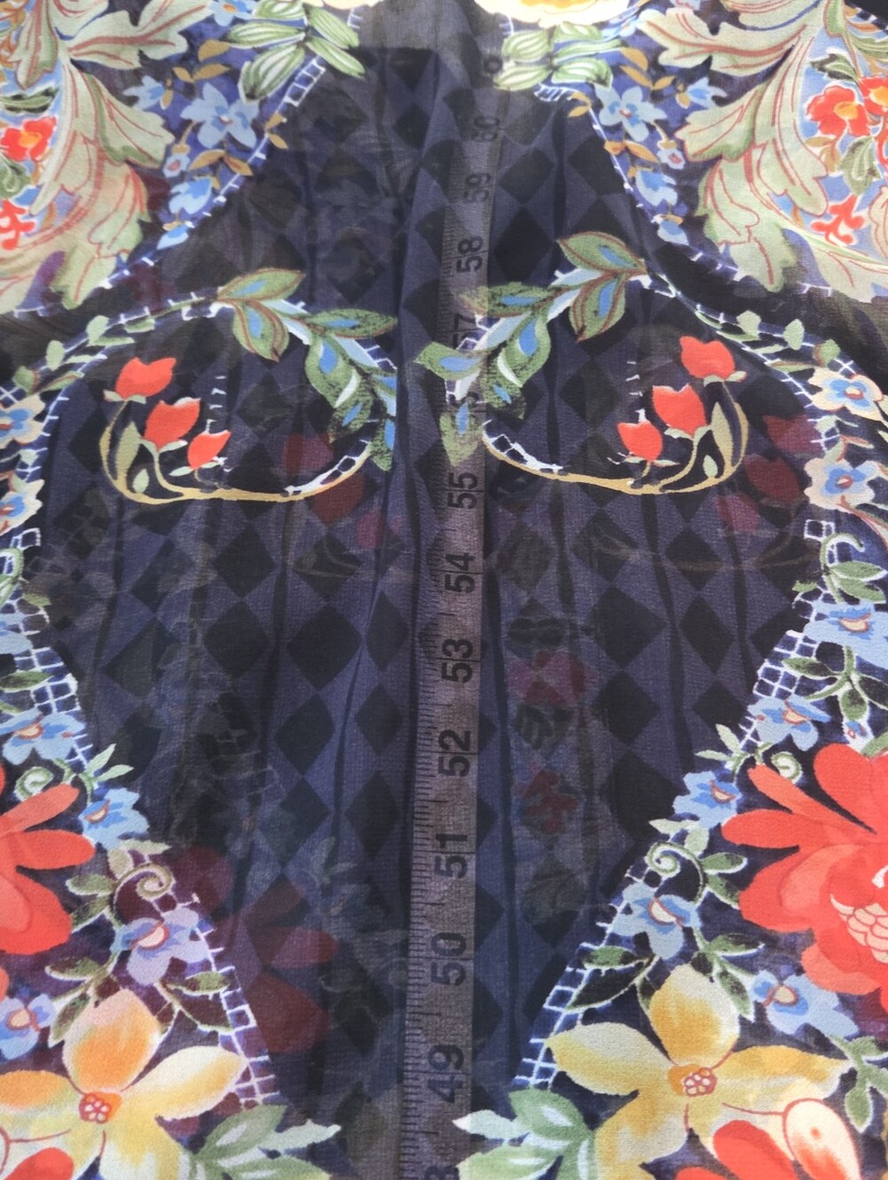 CAbi Women's XL Black Button-Down Shirt Floral Paisley Print SHEER - Picture 9 of 10